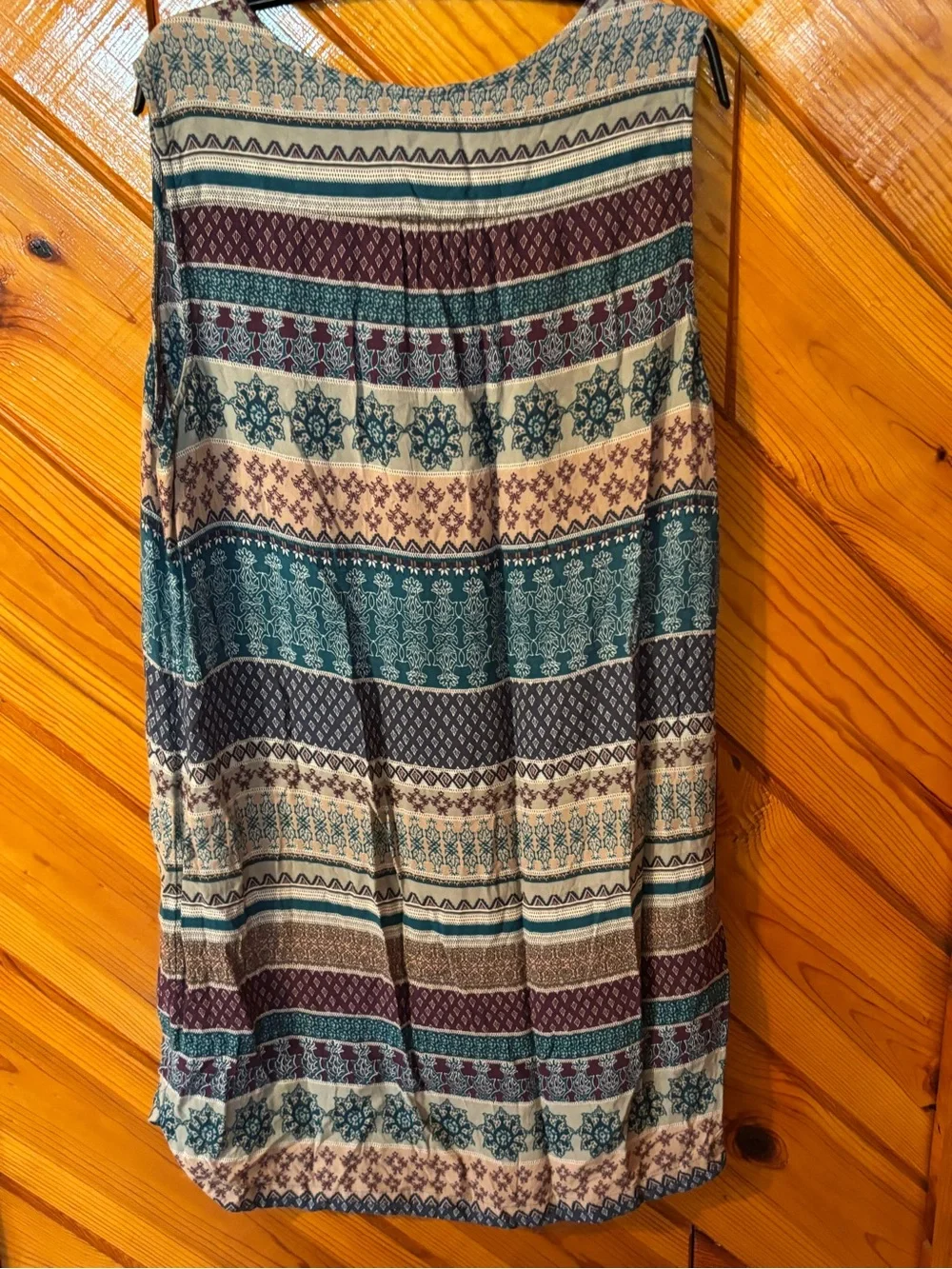 beachlunchlounge Teal, Navy & Cream Patterned Swim Coverup